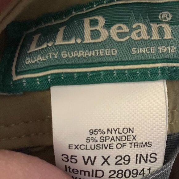 LL Bean Men's Cresta Hiking Pants Size 35 x 29 Water Resistant Nylon Stretch - Picture 6 of 6